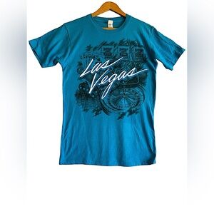 STAR TEE BLUE GRAPHIC LAS VEGAS T-SHIRT SZ M